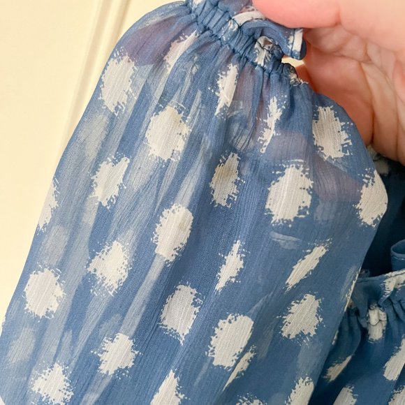 DVF Off Shoulder Polka Dot Dress - Size 4 - Picture 5 of 11